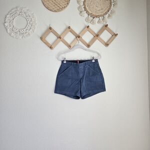 Spanx Stretch Twill Short In Slate Blue Womens Medium EUC